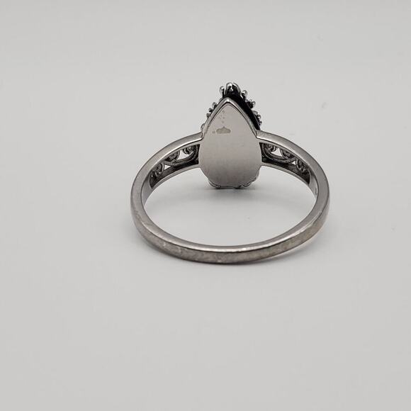 YFN Black Tourmaline Ring – Sterling Silver Crystal Tree of Life Design Size 10 - Picture 3 of 9